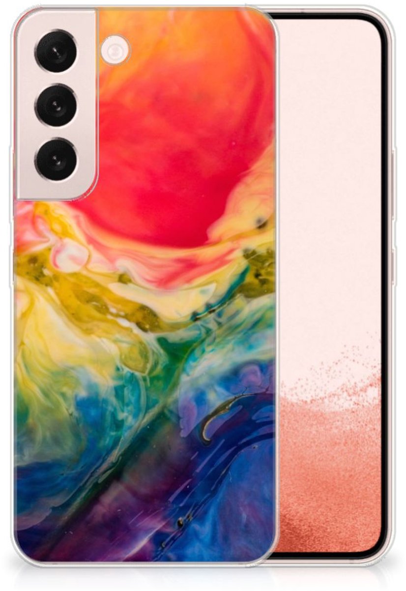 Hoesje maken Samsung Galaxy S22 Watercolor Dark