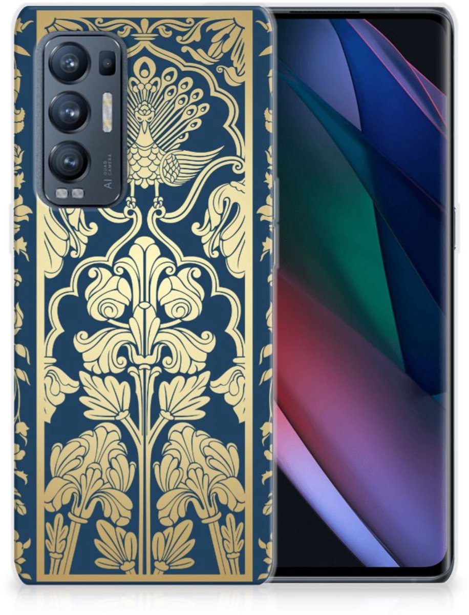 OPPO Find X3 Neo TPU Case Beige Flowers