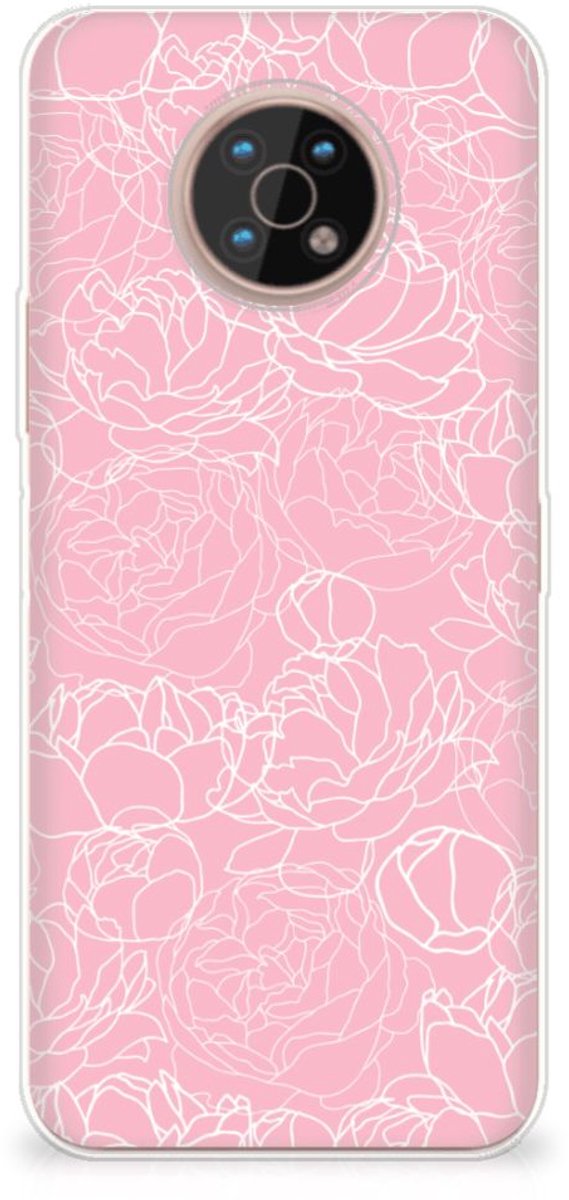 TPU Hoesje voor Nokia G50 TPU Case White Flowers