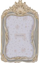 Clayre & Eef Cadre photo 10x15 cm Gris Couleur or Plastique Verre
