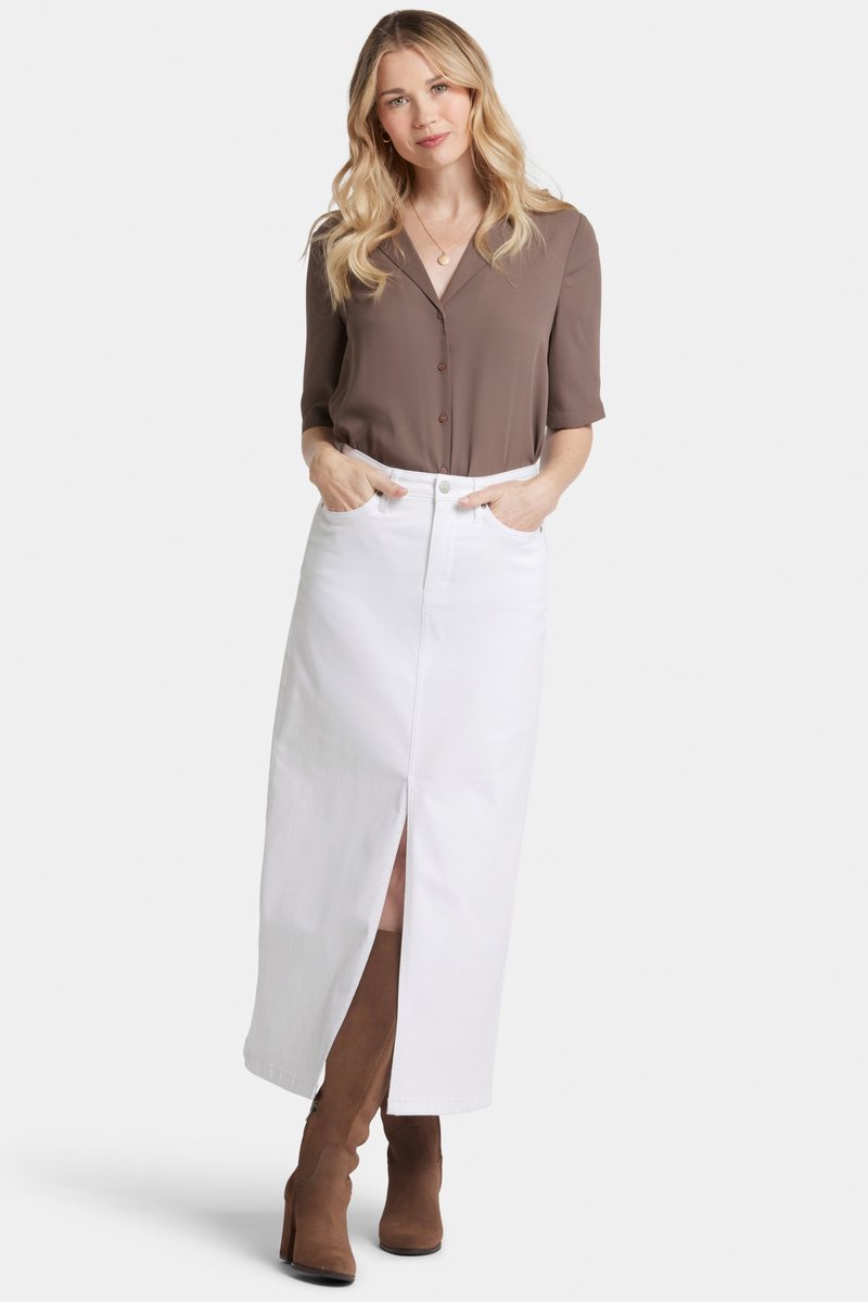 Lange Rok met hoge taille en een split
