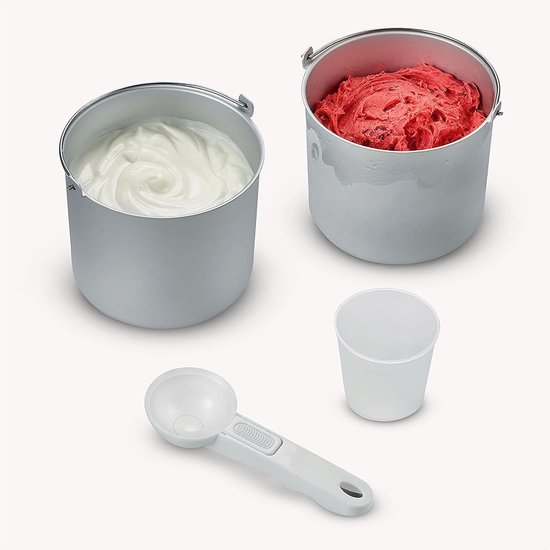 2-in-1 IJsmachine - Yoghurtfunctie - Compressor - Incl. 2 IJsbakjes - RVS - EZ 7406 - Krachtig & Stil van Emerio — afbeelding 2