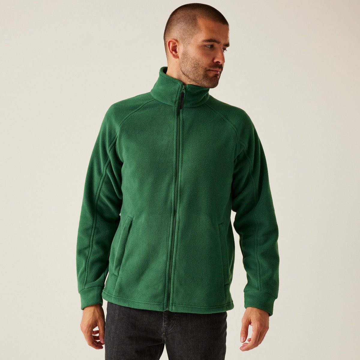 Fleece Heren Voor Hiking Groen