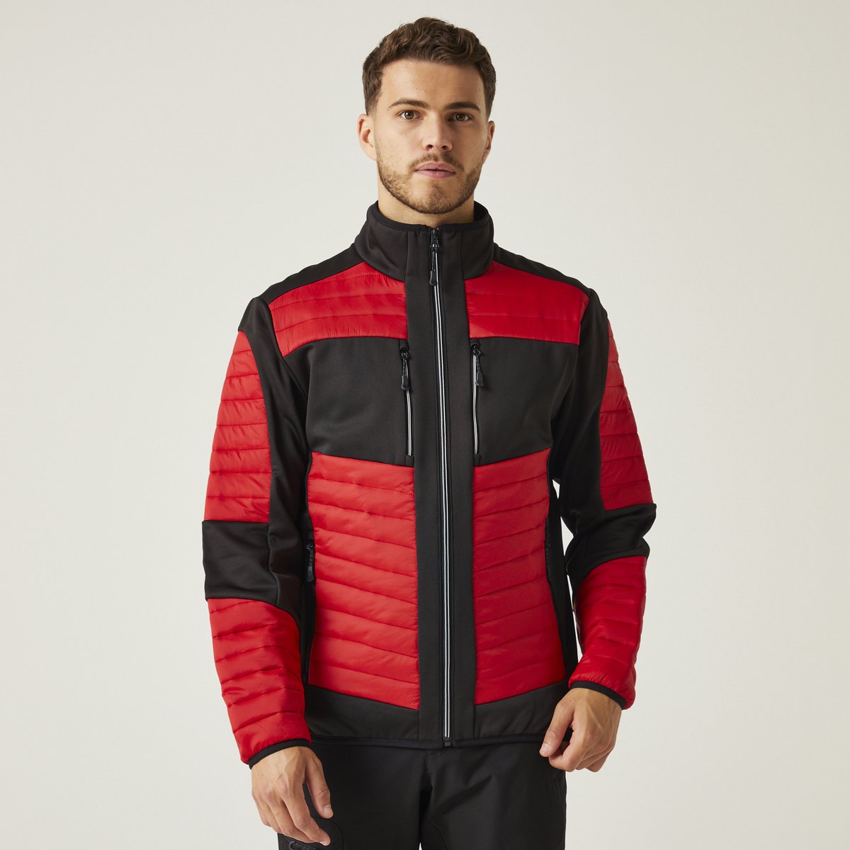 Jas Wandelen Volwassenen Thermisch Hybride Rood