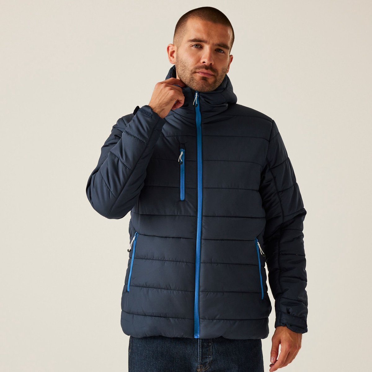 Gevulde Jas Heren Insulated Orange Zippers