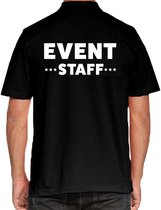 Event staff / personeel tekst polo shirt zwart voor heren S