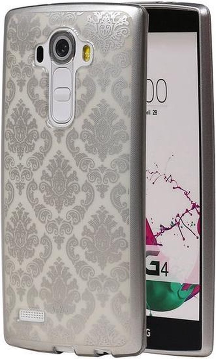 Zilver Brocant TPU back case cover hoesje voor LG G4