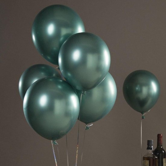 Set van 10 Metallic Ballonnen Groen | Latex Ballonnen | Feesten & Partijen - Moodadventures