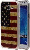 Amerikaanse Vlag TPU Hoesje voor Galaxy J5 J500F USA