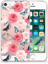 iPhone SE | 5S Uniek TPU Hoesje Butterfly Roses