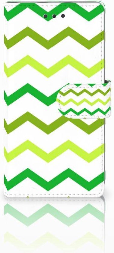 Huawei Ascend P8 Lite Telefoon Hoesje Zigzag Groen