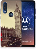 Motorola One Vision Siliconen Back Cover Londen