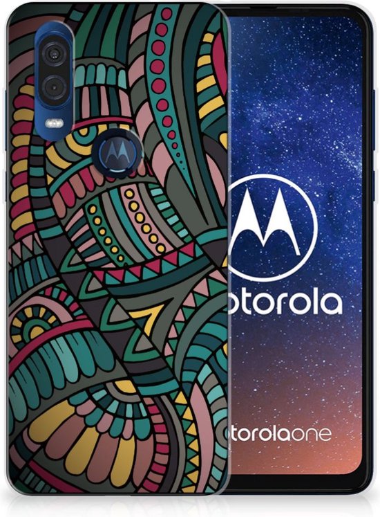 Motorola One Vision TPU bumper Aztec
