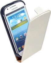 LELYCASE Flip Case Lederen Cover Samsung Galaxy Express Wit