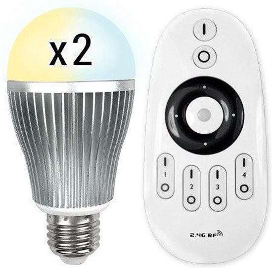 2X Dual White LED lamp met afstandsbediening, 6W ledlamp dimbaar