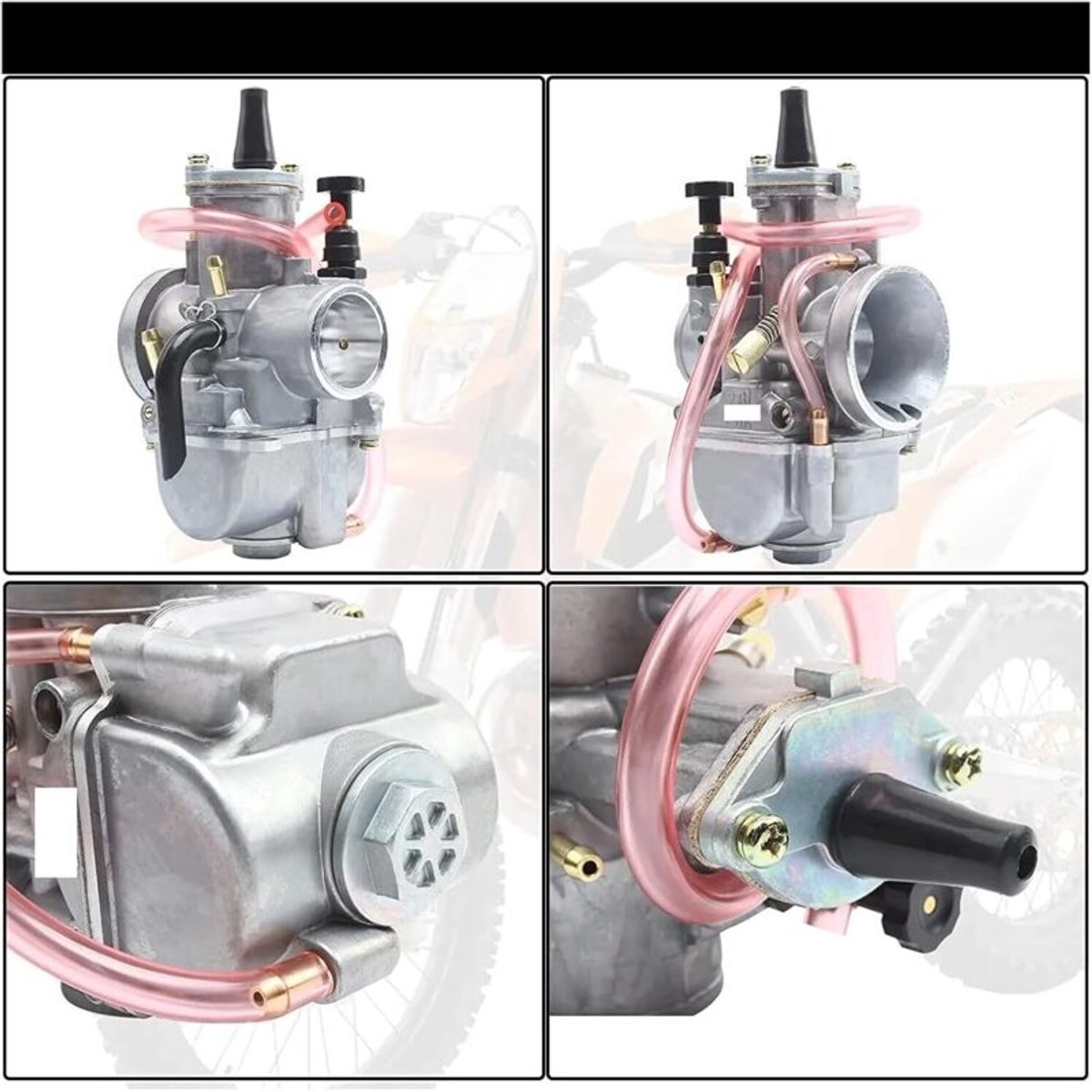 Universele carburateur geschikt voor motorfietsen, 21 24 26 28 30 32 34 mm. Geschikt geschikt voor motorfietscarburateurs, geschikt geschikt voor PWK-injectiesystemen, geschikt geschikt voor raceauto's, geschikt geschikt voor Mikuni Koso ATV (26).