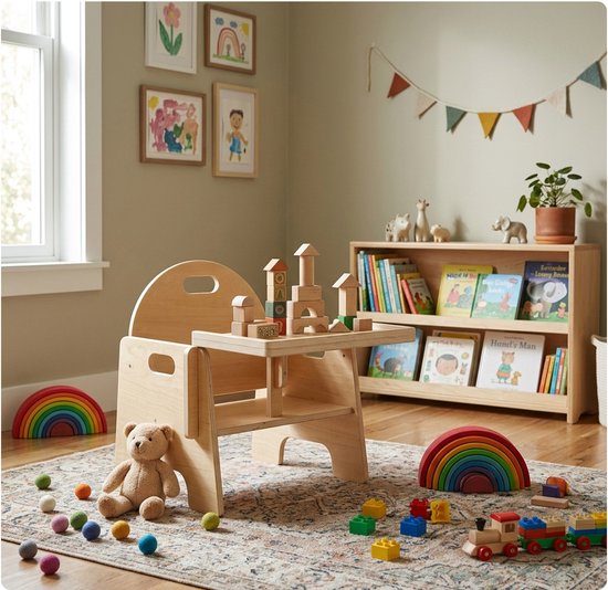 Kinderstoeltje met tafel - vanaf 1 jaar - hout — afbeelding 3