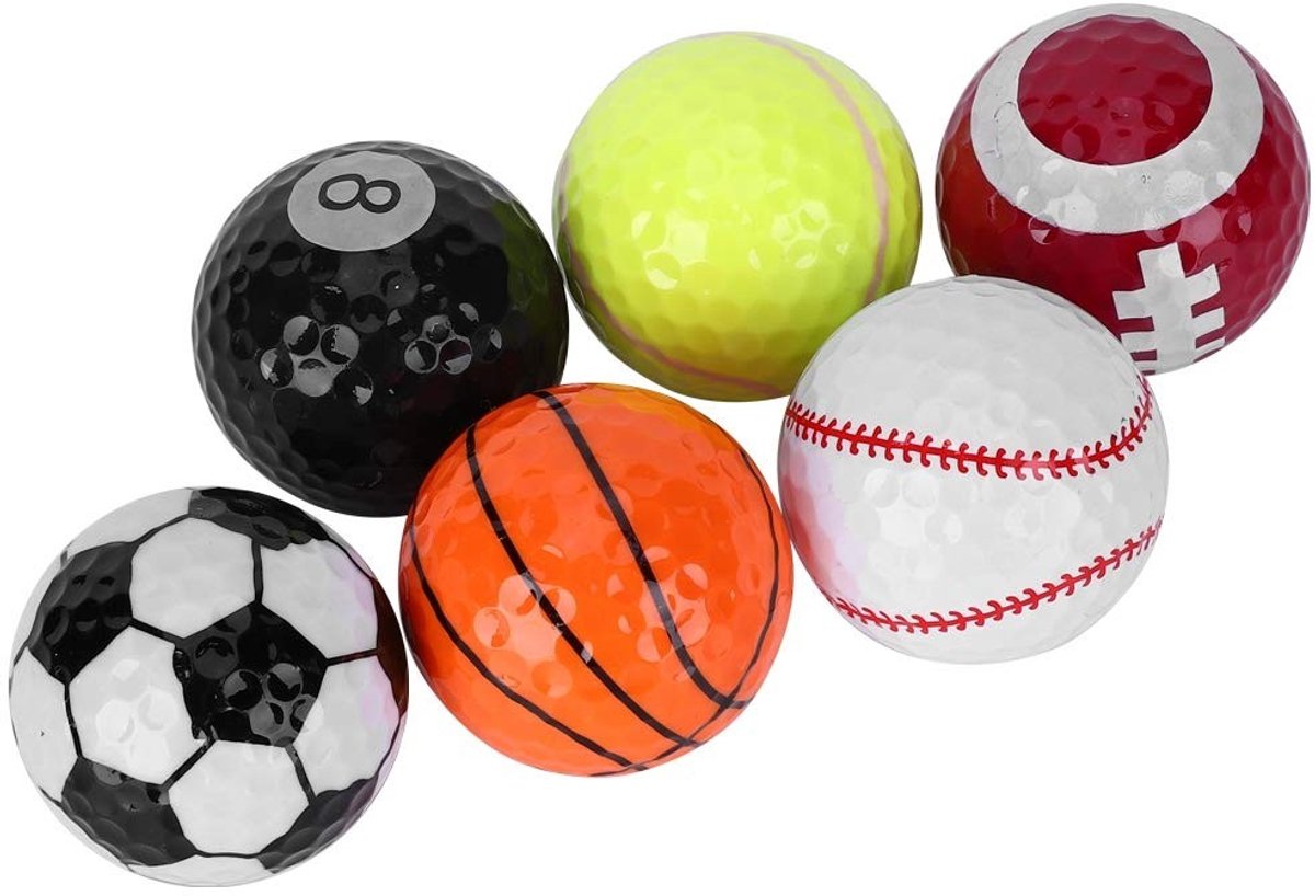 SolidChoice - Golf Oefenballen - Mini Golfballen - 6 Stuks - Voor Training en Competitie - Felgekleurde Golfaccessoires - Geschikt voor Beginners en G