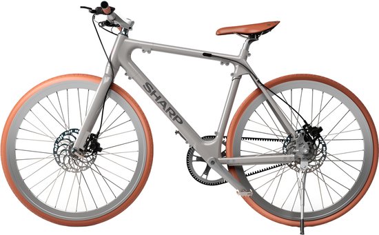 Sharp Milano RS08 e-bike 7Ah 1sp beltdrive naked bike zilver riemaandrijving 28 inch 53cm van Sharp — afbeelding 5