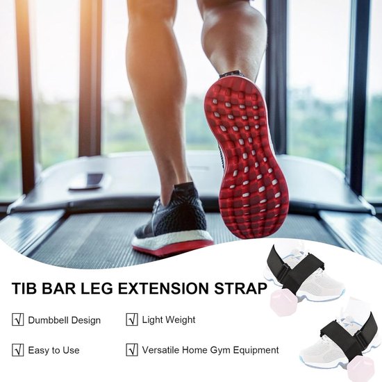 Tibialis Trainer - Voetband Trainer - Beenspieren Trainen - Draagbaar Ontwerp - 187 cm - Zwart van Merkloos — afbeelding 2