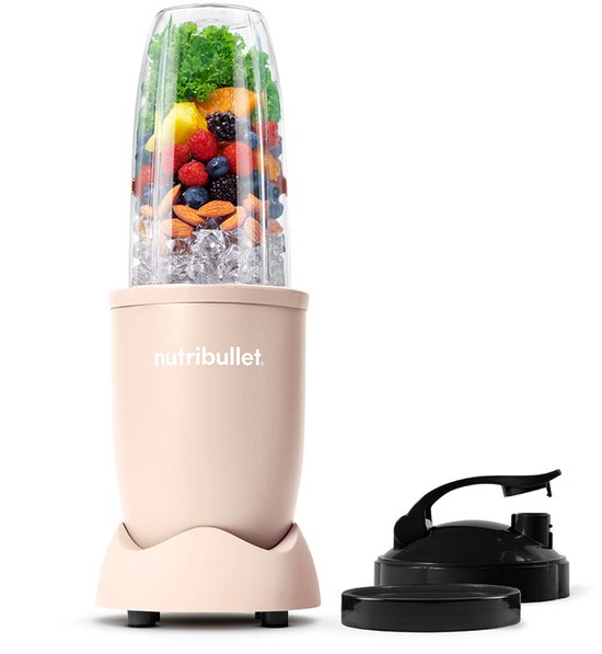 Nutribullet Pro Blender - 900 Watt - Incl. Mixing Accessoires - Incl. 900 ml Tritan Drinkbeker- BPA- en BPS-vrij - Lichtroze