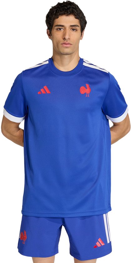 Adidas Performance Frankrijk Rugby Thuis Supporters-T-Shirt - Heren - Blauw