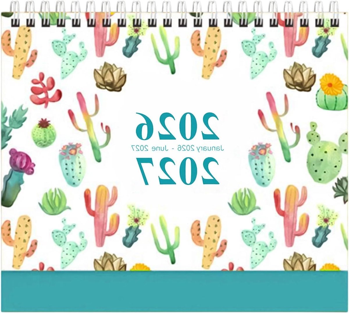 Bureaukalender 2026 - Maandplanner Notities - Afspraken Plannen - Esthetisch Ontwerp - 20 x 18 cm - Multicolor