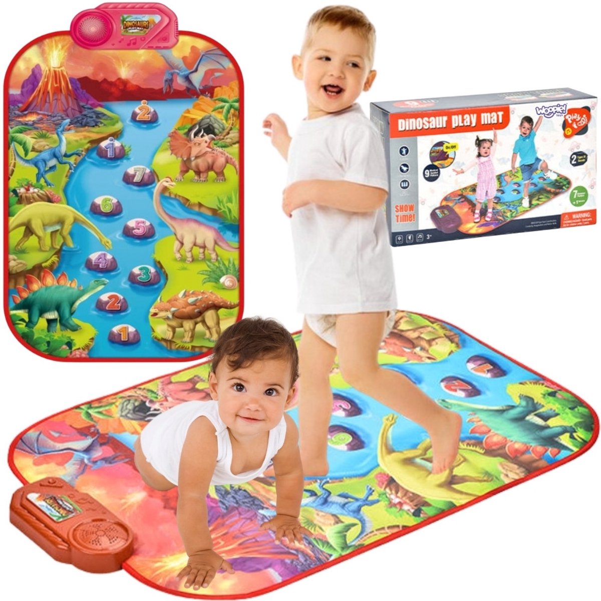 Woopie Grote Muziekmat Piano Xl Dinosaurussen Interactief