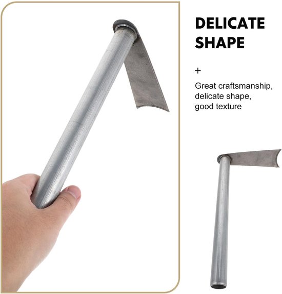 Hand Cultivator Tuingereedschap - Hark Schoffel - Onkruid Verwijderen - Robuust IJzer - 31.5 cm - Zilverkleurig — afbeelding 5