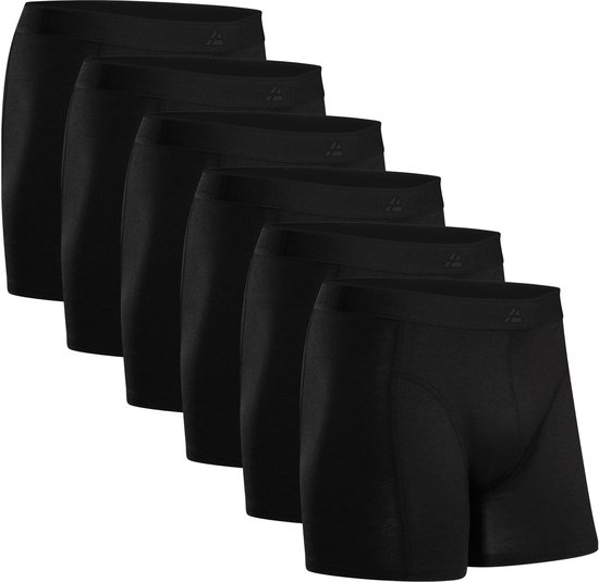 DANISH ENDURANCE Boxershorts Bamboe Viscose Heren Ondergoed - ultiem draagcomfort - 6 pack - Zwart - Maat XL