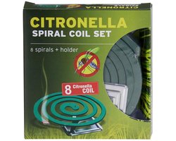 Citronella wierookspiraal - 8 stuks - citrusgeur