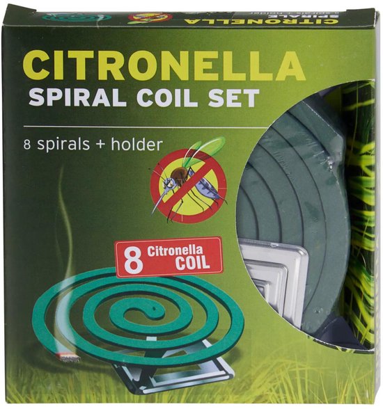 Wierookspiraal citronella - 8x stuks - 8 tot 10 branduren - citrusgeur