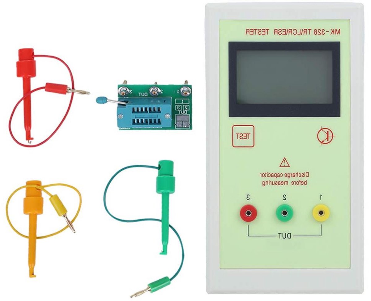 Transistor Tester - Elektronische Meter - Componenten Testen - Automatische Detectie - 0.01mH-20H - Grijs