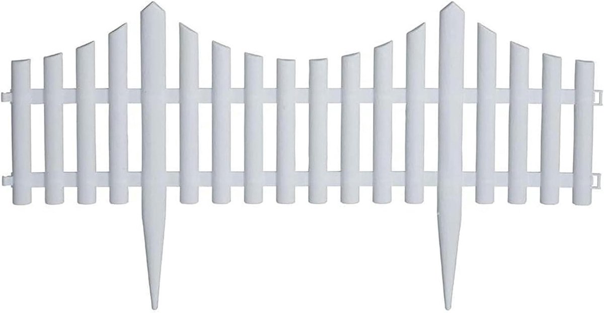 Tuinafboording - Bloembakrand Grasrand - Tuin Decoratie - Eenvoudige Installatie - 80x53cm - Wit