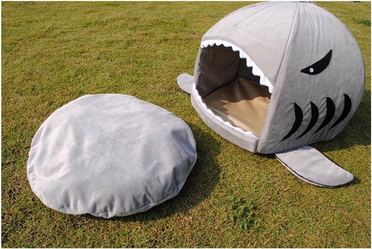 Hondennest - Hondenmand Hondenkussen - Comfortabel Rusten - Vormvast Design - 42x42x37 cm - Grijs