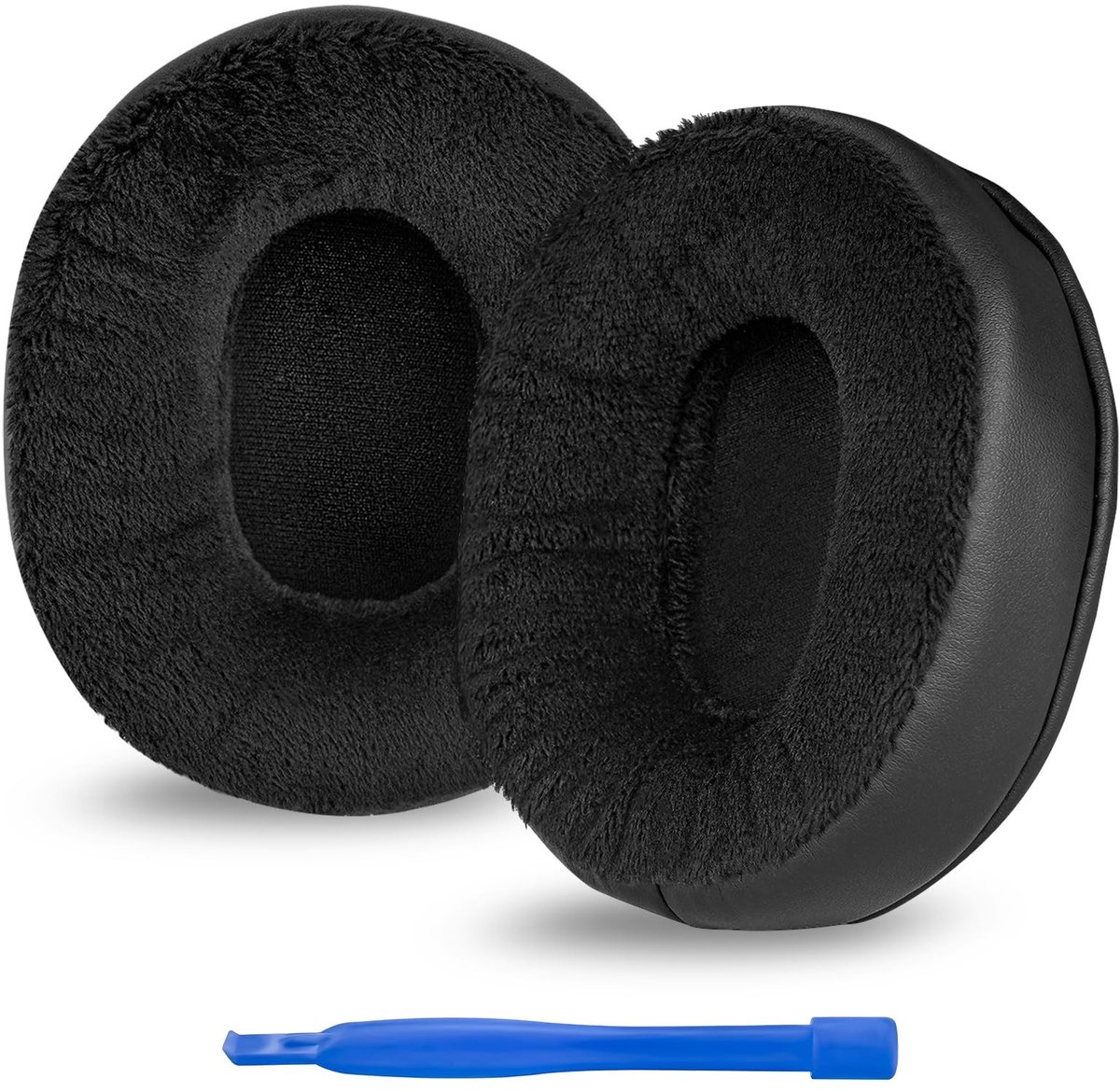 aladdien - Vervangende oorkussens - Extra dik - Zwart - Hybride fluweel - Geschikt voor Sony WH-CH700N en WH-CH710N - Oorkussens voor hoofdtelefoon