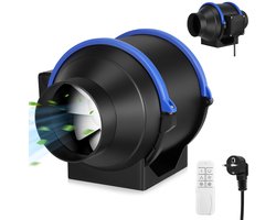 Miryx Inline Pijpventilator – Afzuigventilator – Buisventilator – Kanaalventilator – Luchtventilatie – 100 mm – Snelheidsregelaar 390 m3/u