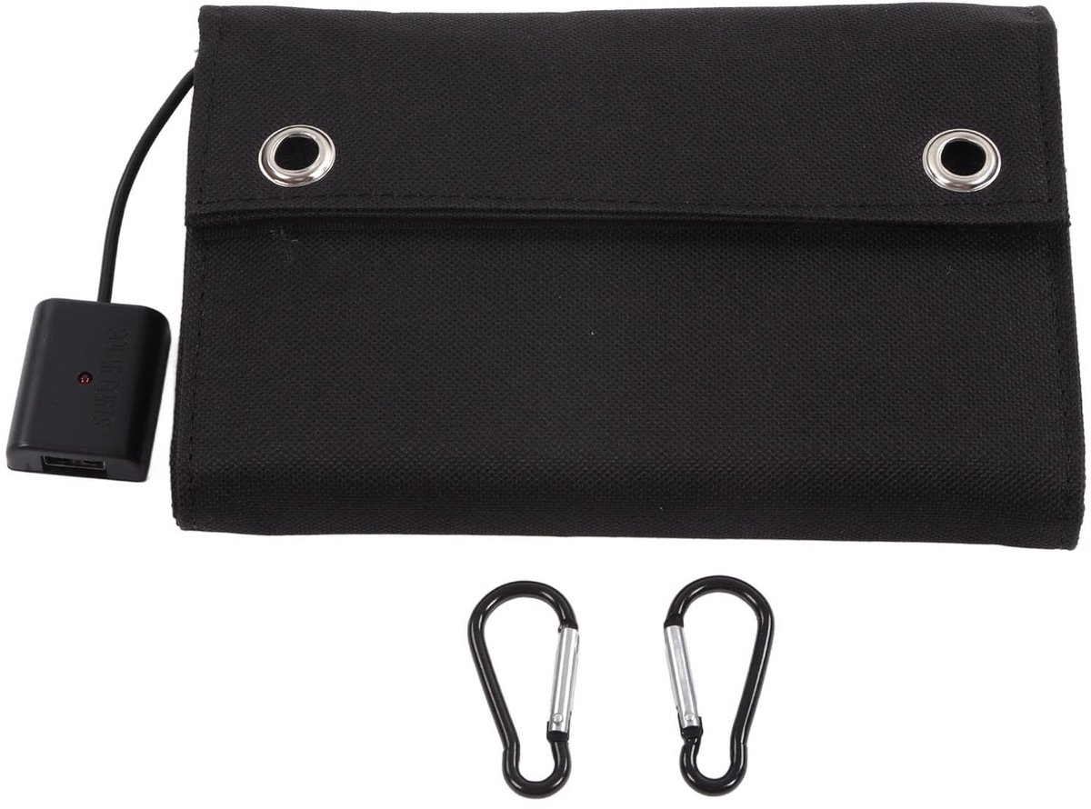 aladdien - Zonne-acculader - Opvouwbaar zonnepaneel - Waterdicht en draagbaar - 15 W - USB-aansluiting - Ideaal voor camera en laptop - Geschikt voo...