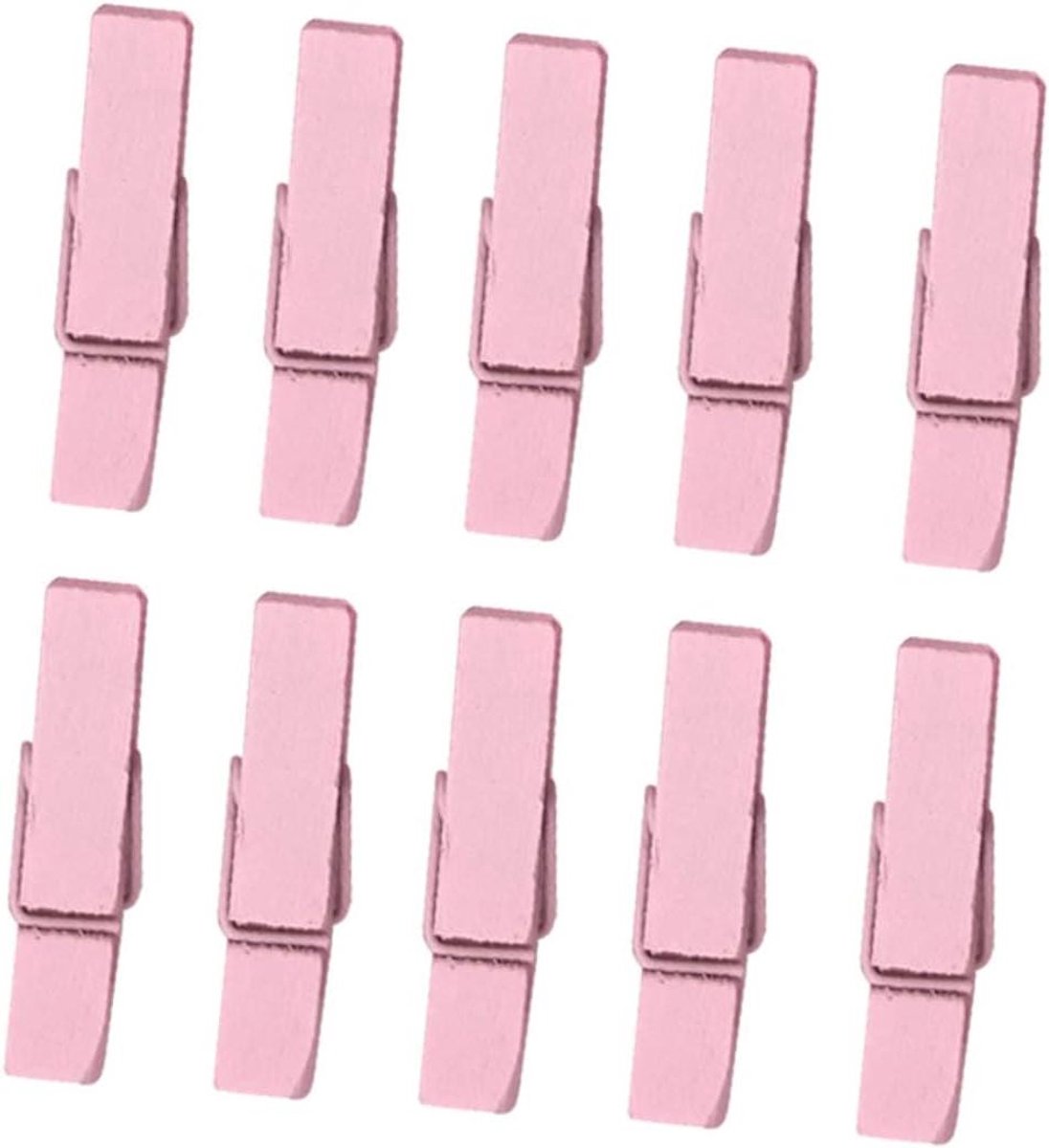 Houten Clips - Mini Knijpers - Decoratie Ophangen - Fijne Afwerking - 100 stuks - Roze