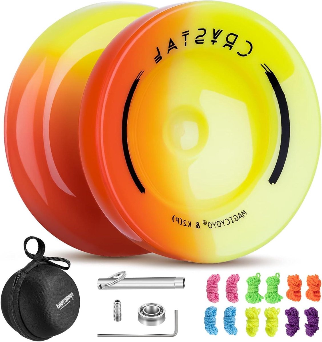 Responsieve Jojo - Yoyo Kinder Jojo - Trucs Leren - Dual Purpose 2-in-1 - 645 Gram - Rood Geel