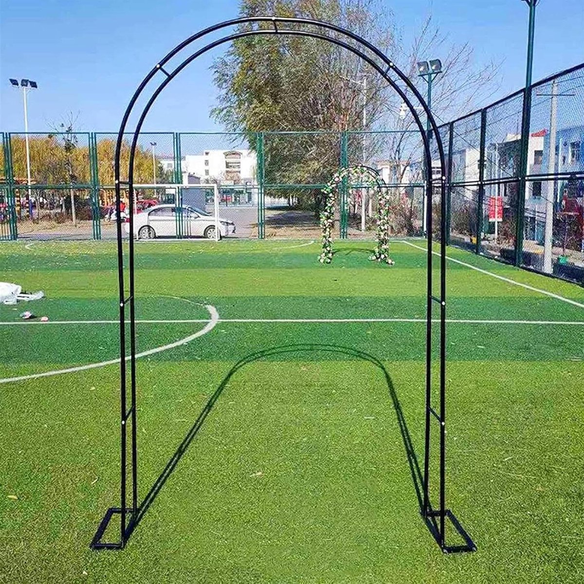 Metalen Tuinboog - Rozenboog Bruiloft - Buiten Decoratie - Verbeterde Anti-roest Coating - 120-300 cm Breedte - Zwart