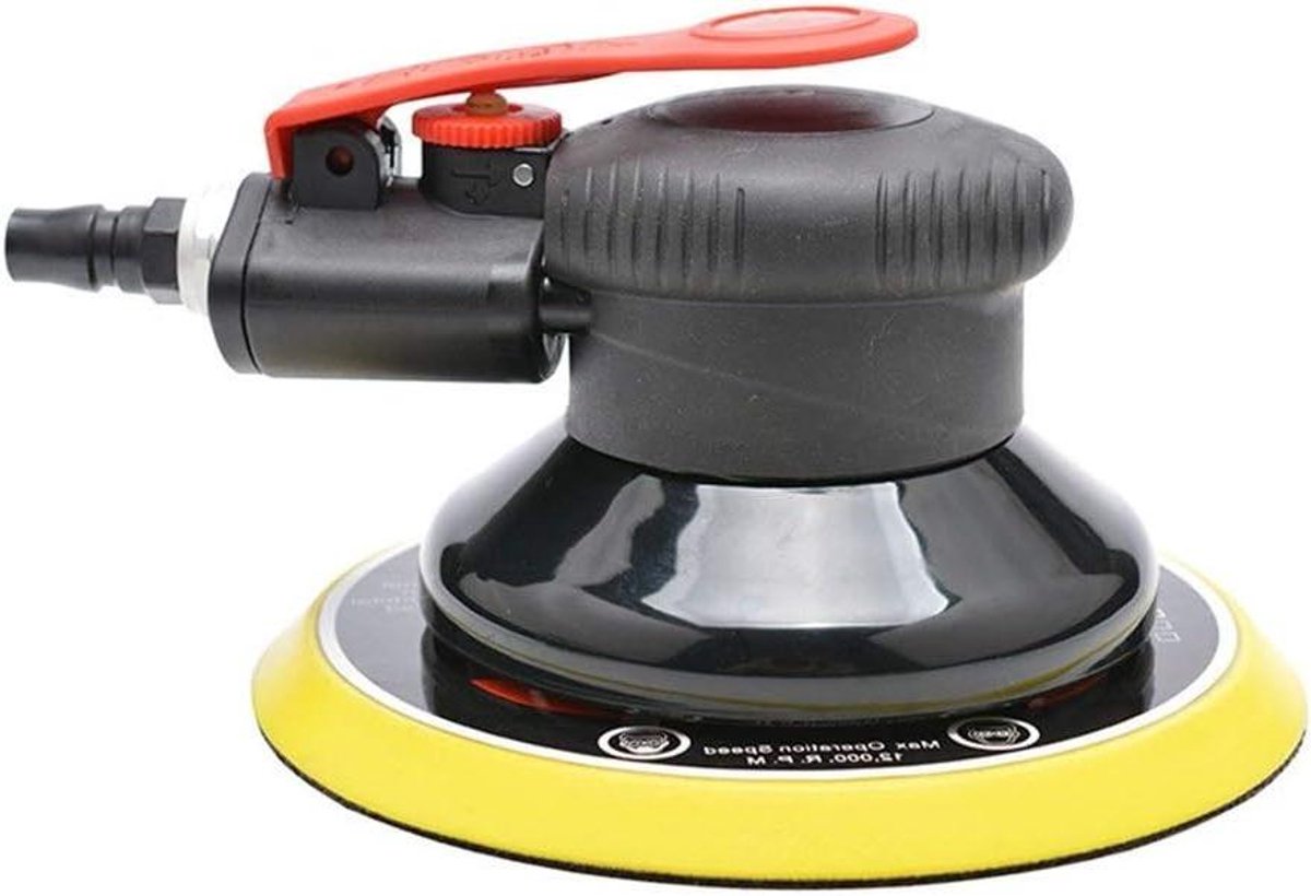 Pneumatische Polijstmachine - Schuurmachine Slijpmachine - Oppervlakken Polijsten - Palm Pers Schakelaar - 152mm - One Color
