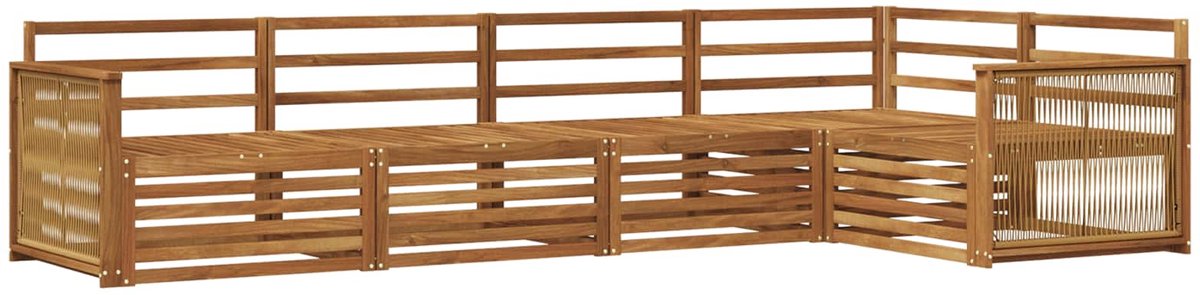 vidaXL Buiten - bank - set - 5 - st - Naturel - Massief - Acacia - Hout