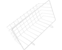 Konijn Hooi Feeder - Hooiruif Cavia - Hooi Voeren - Minimaliseert Verspilling - 25x13x9 cm - Wit