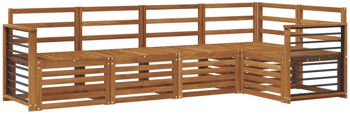 vidaXL Buiten - bank - set - 5 - st - Naturel - Polyester