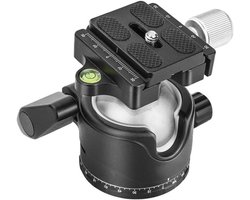 Kogelkop Statiefkop - Balhoofd Statief - Panoramische Fotografie - Drievoudig Vergrendelsysteem - 12 kg Draagvermogen - Zwart