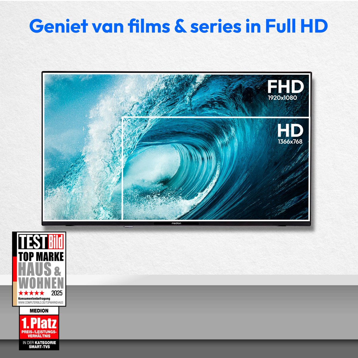MEDION Full HD TV 80 cm (32 inch) (Smart TV, HDR, VIDAA - afbeelding 3