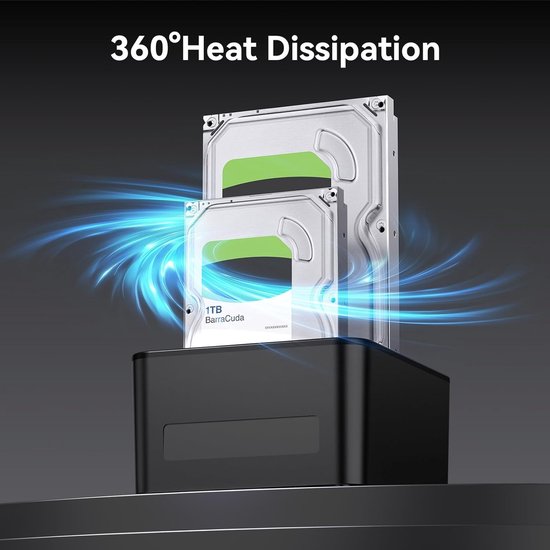 Harde Schijf Docking Station - Externe Opslag Harddisk Behuizing - Data Beheer - Ondersteunt 3 Schijven — afbeelding 4