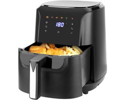 Daily Home heteluchtfriteuse 6 liter digitaal display PFAS-vrij zwart.