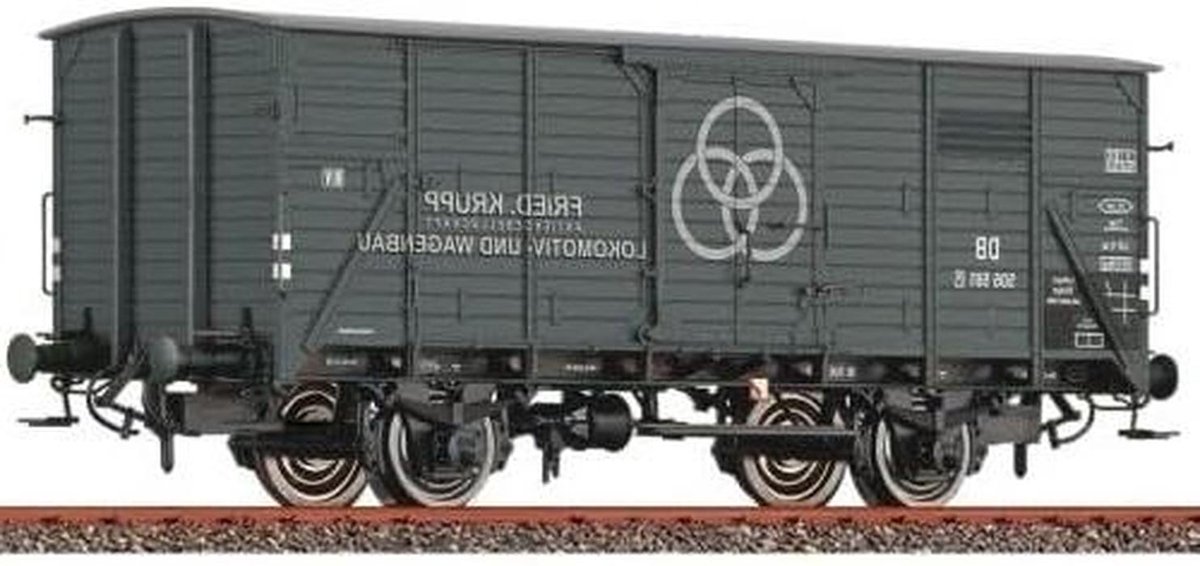 Gedekte Goederenwagen - H0 Wagon - Model Spoorbaan - Gedetailleerde Replica - 10720 mm - Grijs